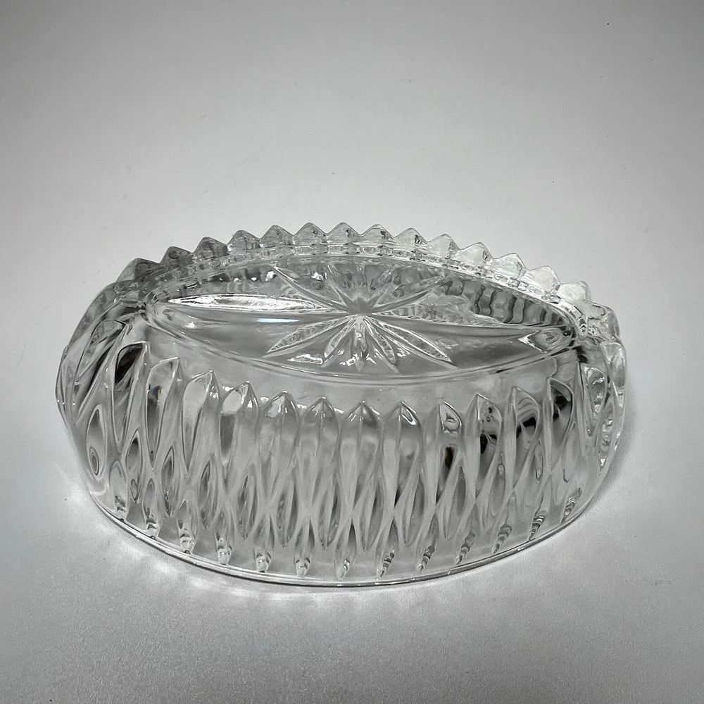 Princess House Vintage Crystal Spoon‎ Fork Silverware Holder Royal Highlights